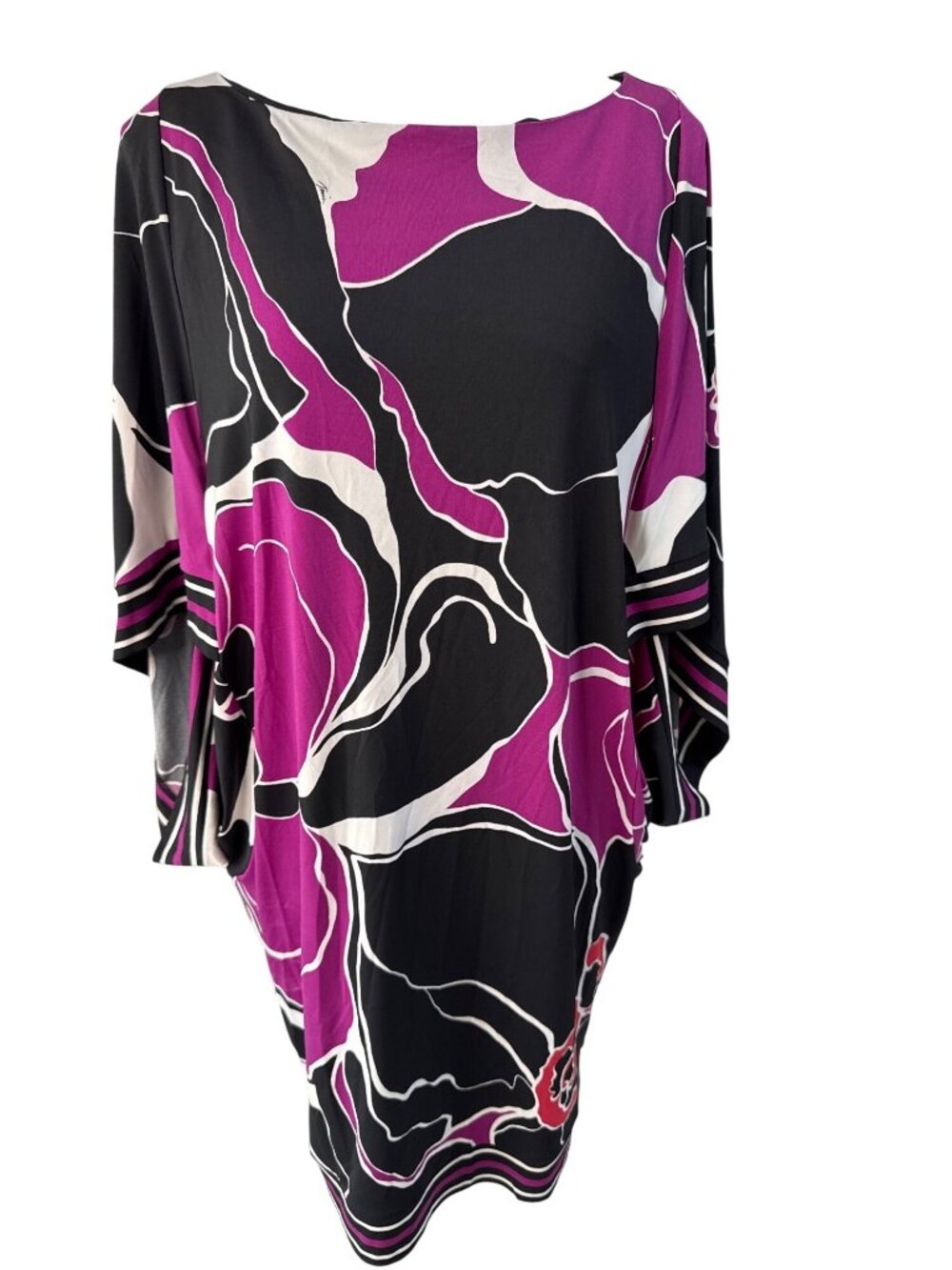 Trina Turk Casablanca Dress Vivid Viola Abstract Print Size S